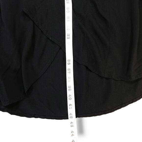 O'Neill High Low Maxi Skirt Back Zip Asym Hem Flowy Black Resort Travel Boho M - Picture 11 of 11